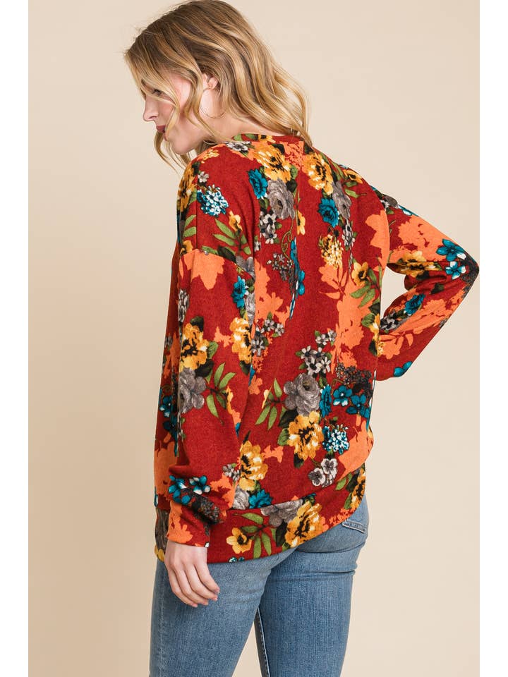 BOMBOM - Wholesale Knit Top - Women's - TL1941 FLORAL KNIT TOP8