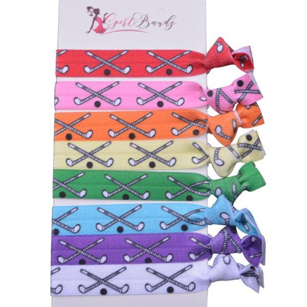 Sportybella - Venta al por mayor Goma para el pelo - Mujer - Set de cintas para el pelo de hockey sobre hierba para niñas, multicolor