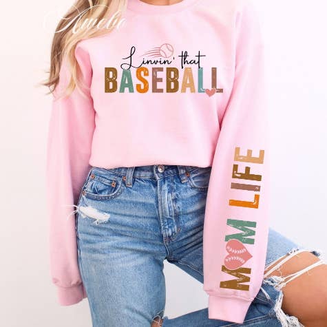 Baseball Life Sweatshirt mit Rundhalsausschnitt für den Großhandel von My Carolina Moon