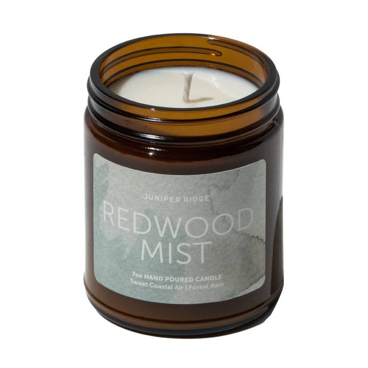 Candela all'Olio Essenziale - Nebbia di Sequoia (200g) per la vendita all'ingrosso da parte di Juniper Ridge