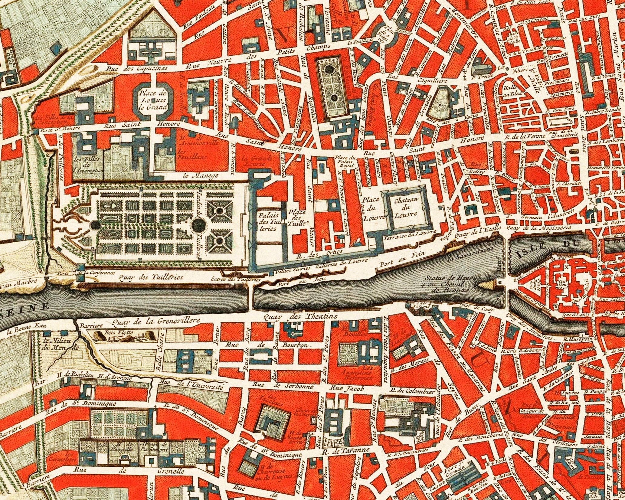 Rock Paper Scissors Wall Art - Wholesale Map - Antique Map of Paris, France7