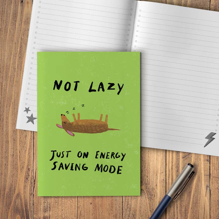 Caderno A5 - Não preguiçoso por atacado de Dandelion Stationery