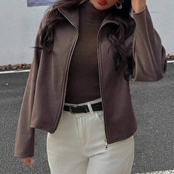 COFFEE warm women's casual ensemble jacket for wholesale on Faire1