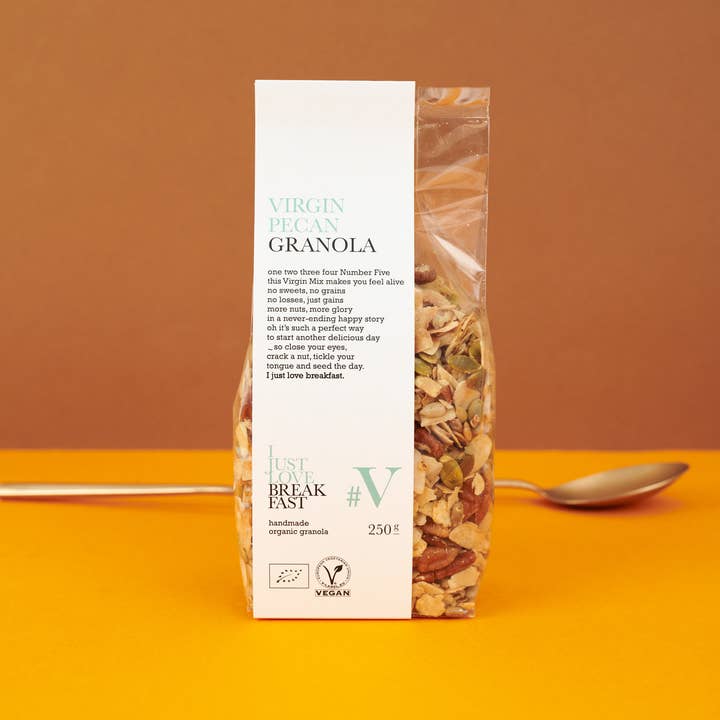 #V Muesli met pecannoten van eerste persing 250 g voor wholesale door i just love breakfast