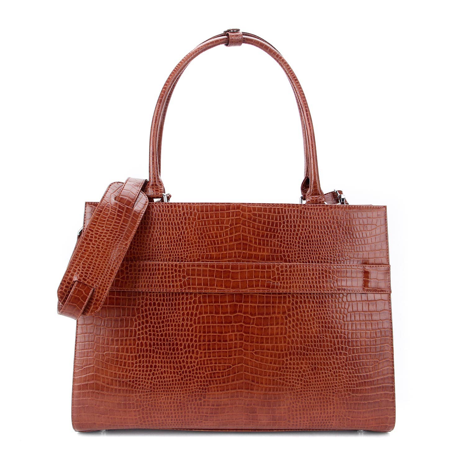 Socha - Venta al por mayor Bolsa de portátil - Mujer - Bolso para ordenador portátil/bolsa de negocios para mujer - punta plateada marrón 15 pulgadas1