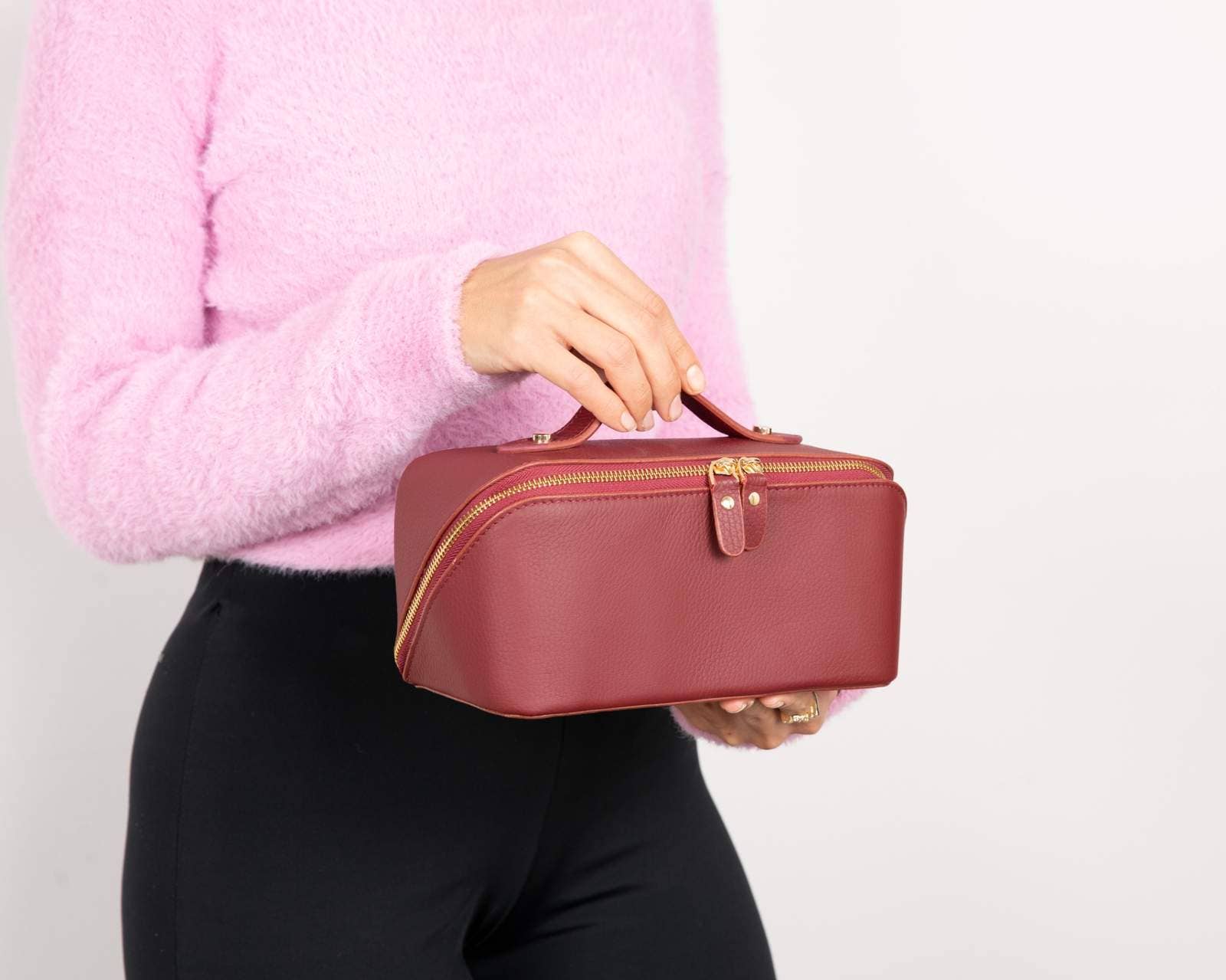 Lupinny Leather - Vente Trousses de maquillage/cosmétique - Trousse de maquillage en cuir Ellati – Trousse de toilette et étui de voyage durable1