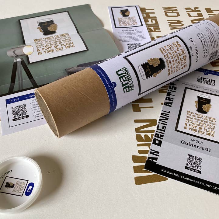 Aran Art Studio - Wholesale Poster - Guinness Poster - Ireland (Original print 24" x 36") Irish2