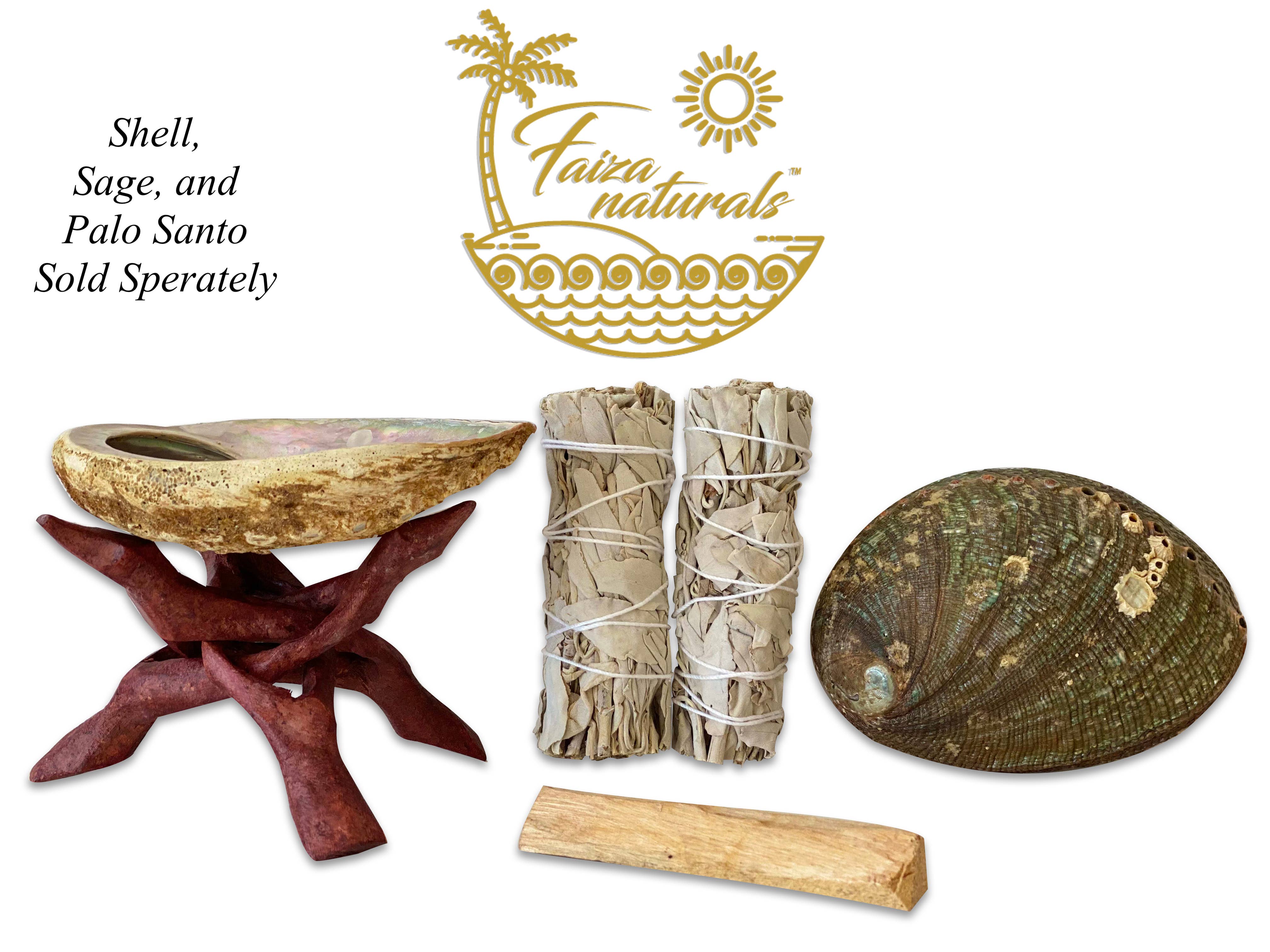Faiza Naturals - Wholesale Smudge Plate - Tripod Stand for Abalone Smudge Bowls3
