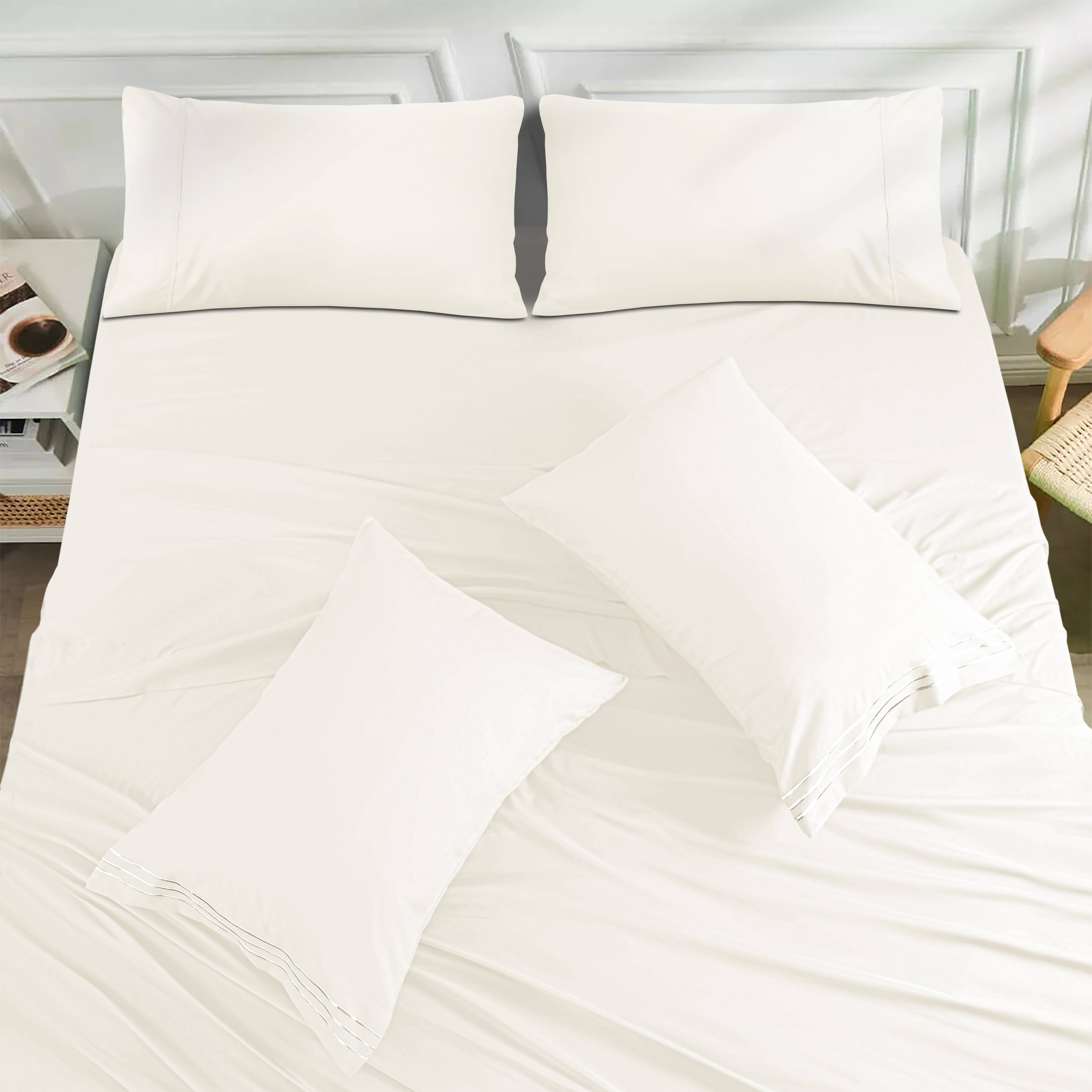 Qatan – Großhandel Flaches Laken – 12er-Pack Mikrofaser-Hotel-Flachbetttücher-Set – 14" tiefe Tasche1