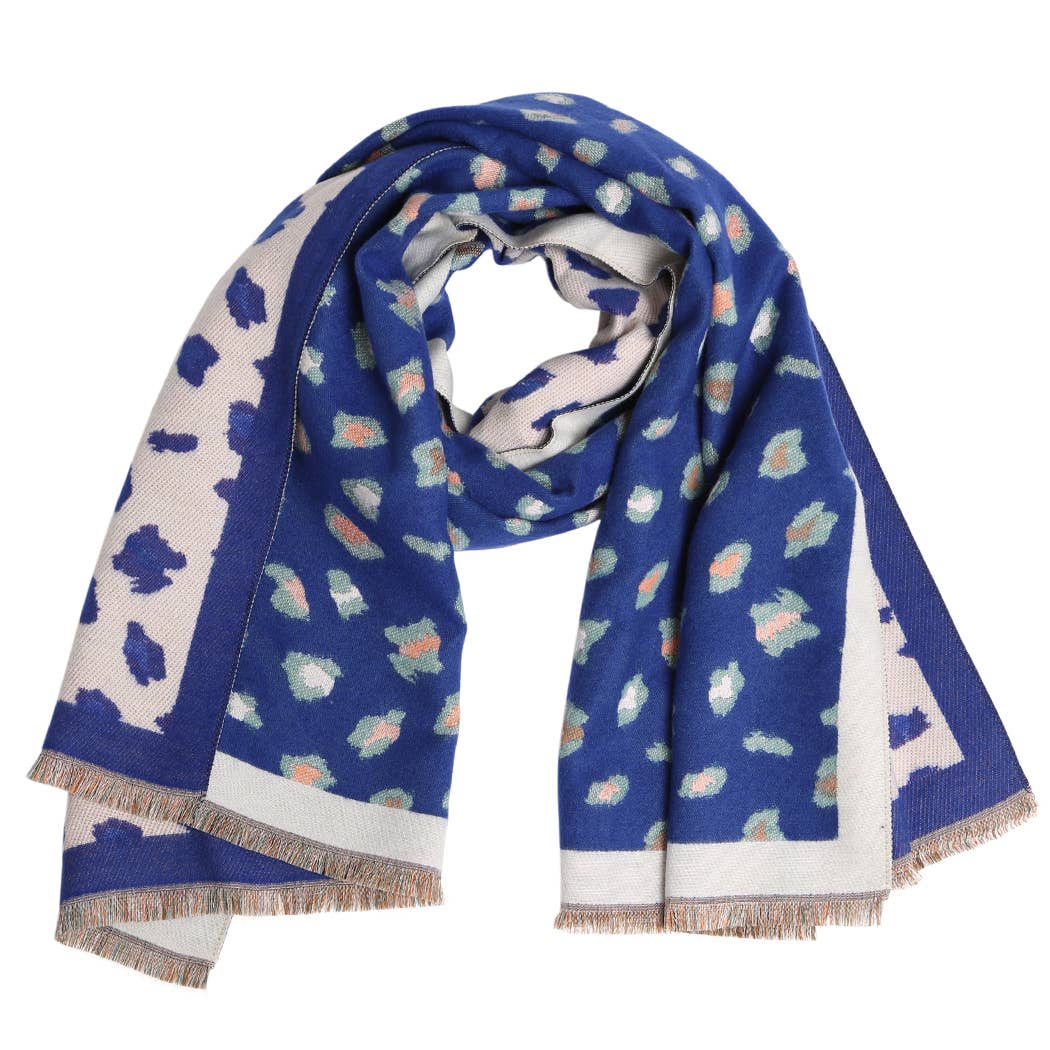 Fashion City - Wholesale Scarf - Women's - Leopard Oblong Wrap Shawl Scarf with Fringe 2