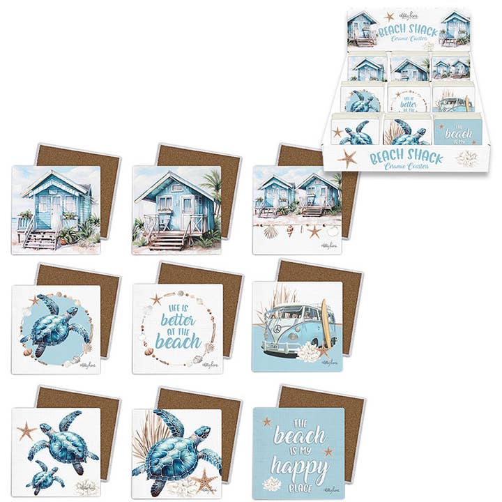Cubby House by Malmar - Wholesale Decorative figurine - Coaster With Beach Shack Design By Kelly Lane