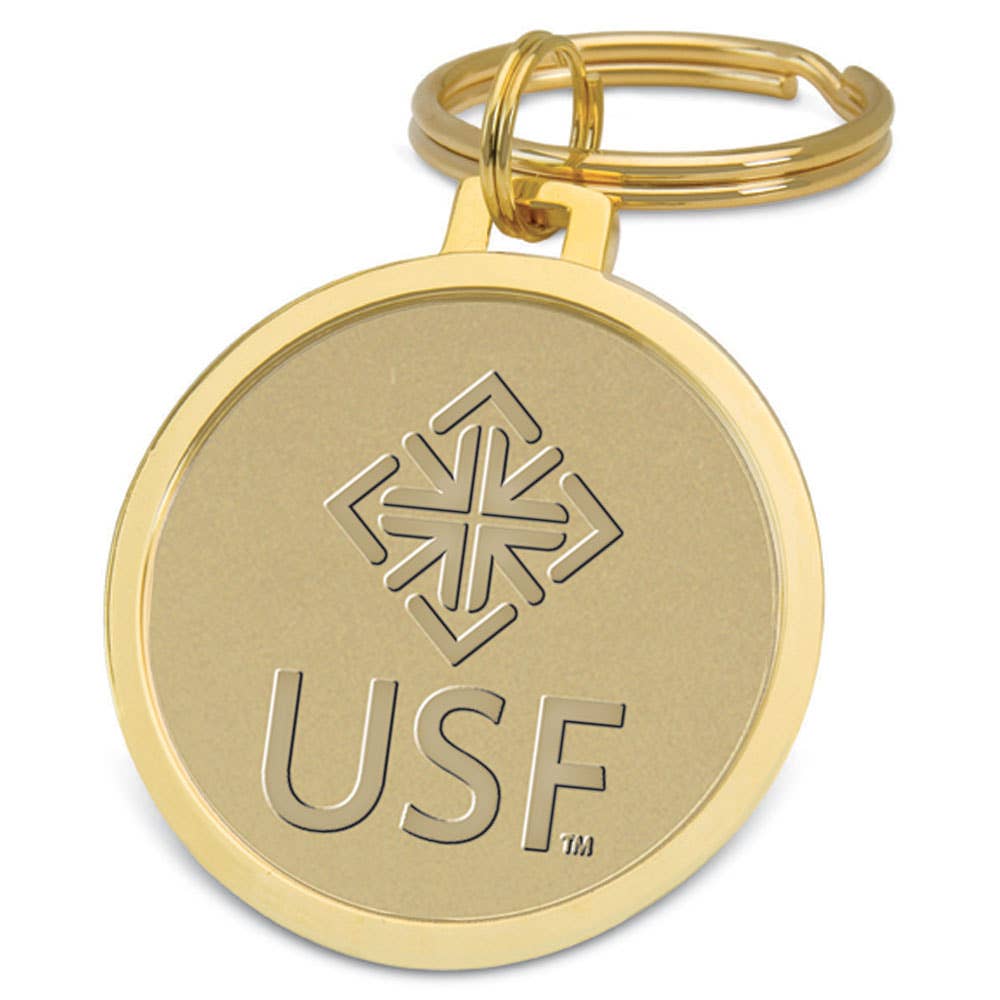 Collegiate Gifts and Accessories - Wholesale Keychain - Unisex - San Francisco Dons Gold Key Ring0