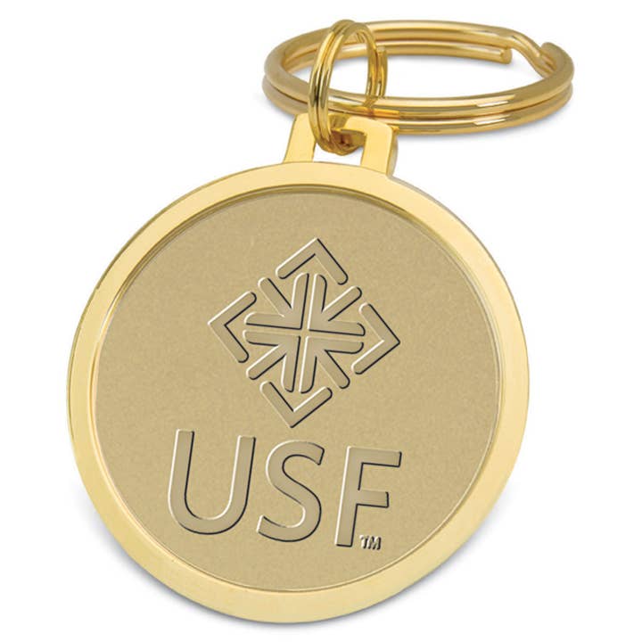 Collegiate Gifts and Accessories - Wholesale Keychain - Unisex - San Francisco Dons Gold Key Ring