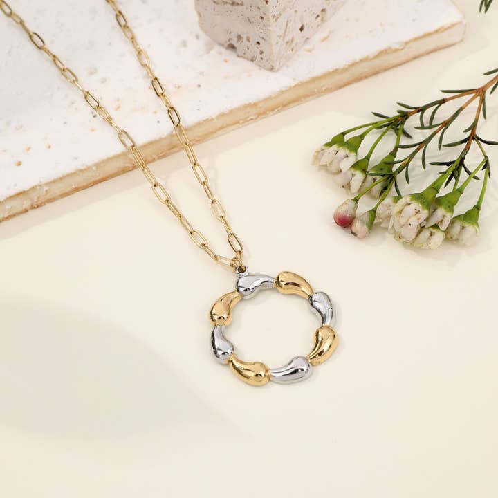 Gold silver Necklace - Théone for wholesale on Faire