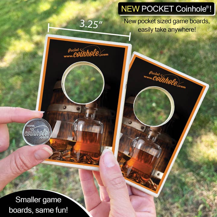 Coinhole - Wholesale Board Game - Bourbon/Whiskey Drinker POCKET Coinhole®2