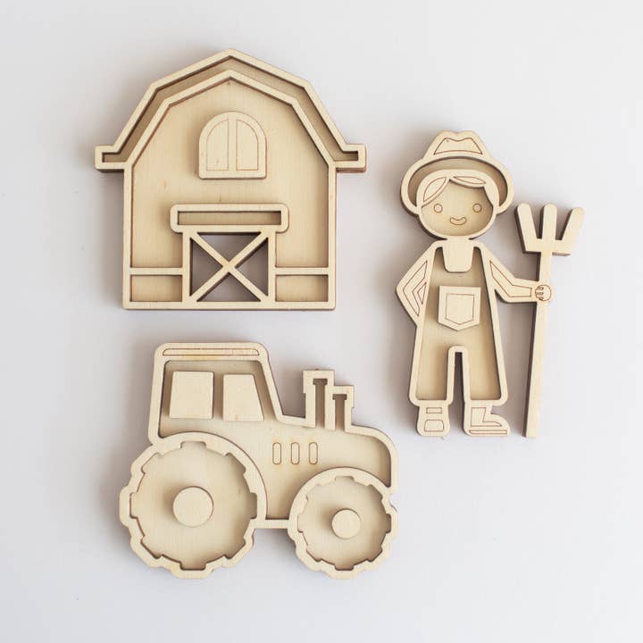 Play tray mini set - On the farm basic set for wholesale by Studio de Rijk