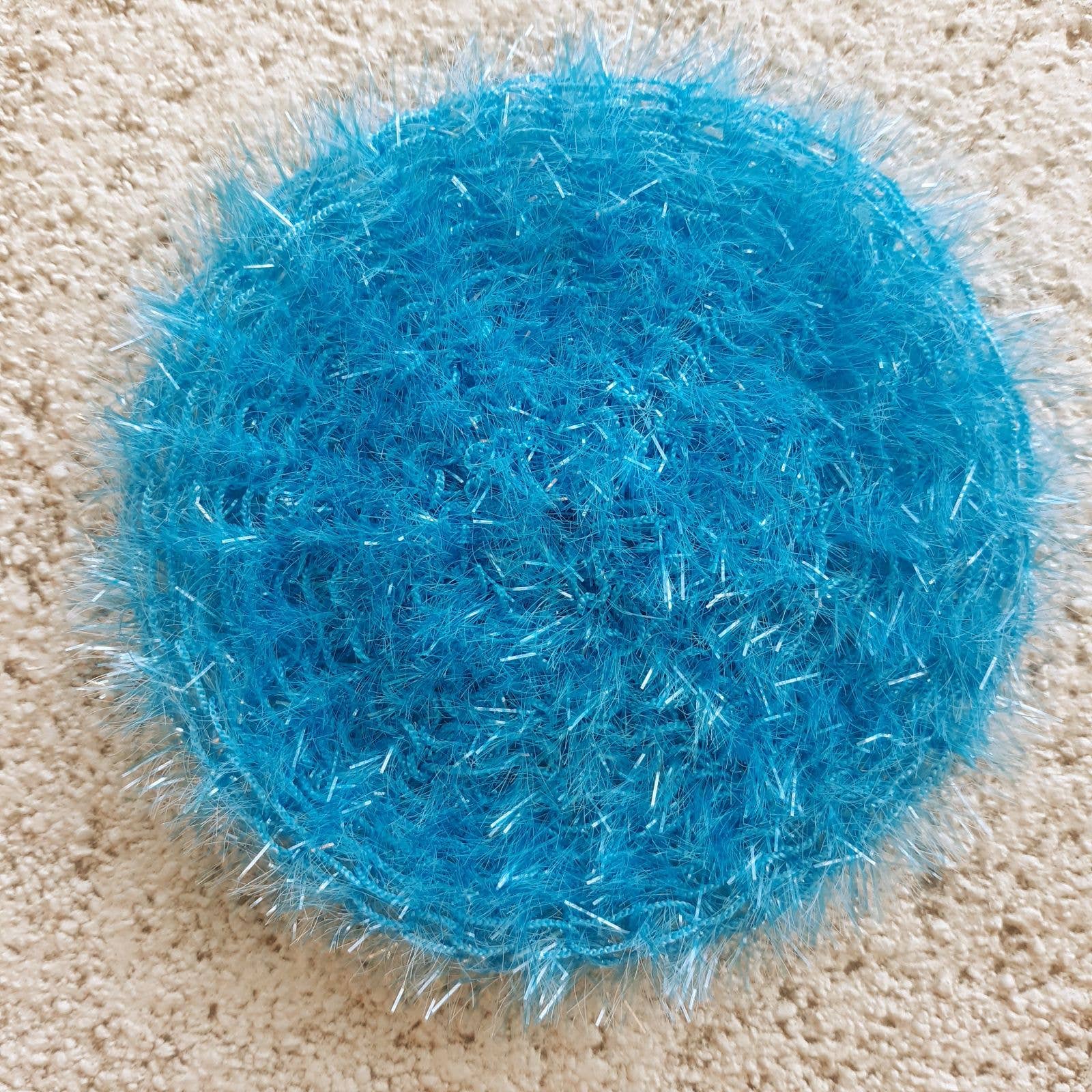 Clover Garden Crafts - Wholesale Dishcloth - Sparkly Round Kitchen Dish Scrubbers Cleaners 4.5" Circles0