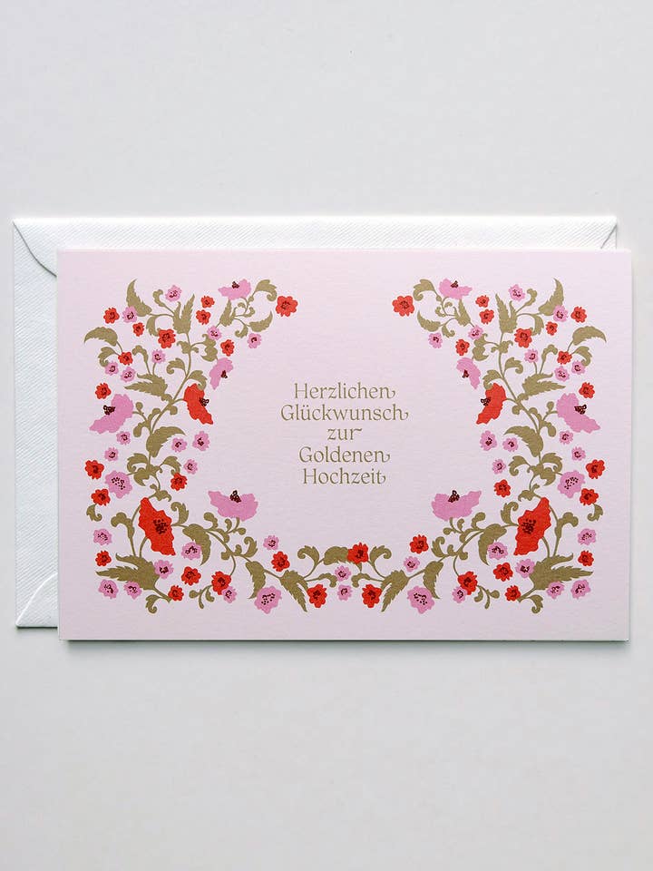 Gyllene bröllops bröllopskort för wholesale av Haferkorn & Sauerbrey