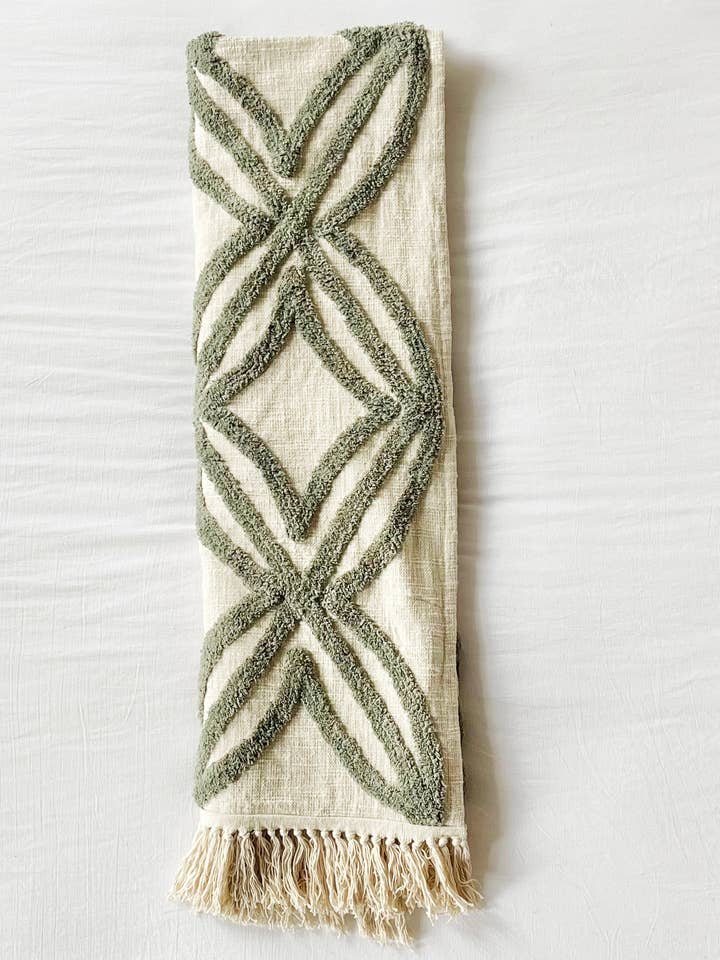 Artemesia - Diamond Tufted Cotton Slub Throw/Blanket for wholesale by Patina Vie
