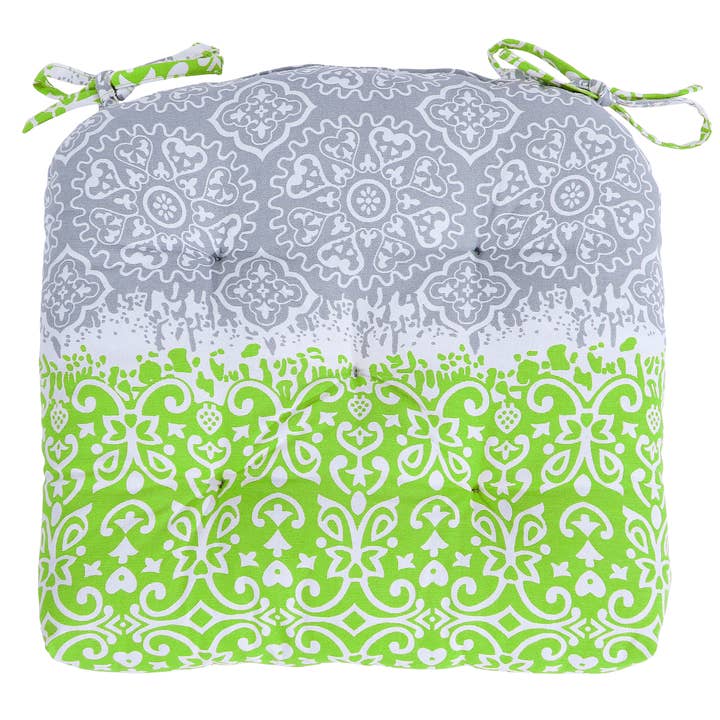 COZY HOMES COLLECTION - Wholesale Stoelkussen - Katoenen damast stoel kussens met koorden 41x41 cm2