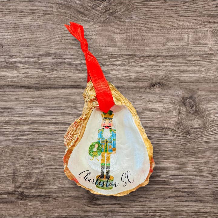 Shells by Shea - Vendita all'ingrosso Decorazione - Ornamento Schiaccianoci Personalizzato, Ornamento a Conchiglia di Ostrica1