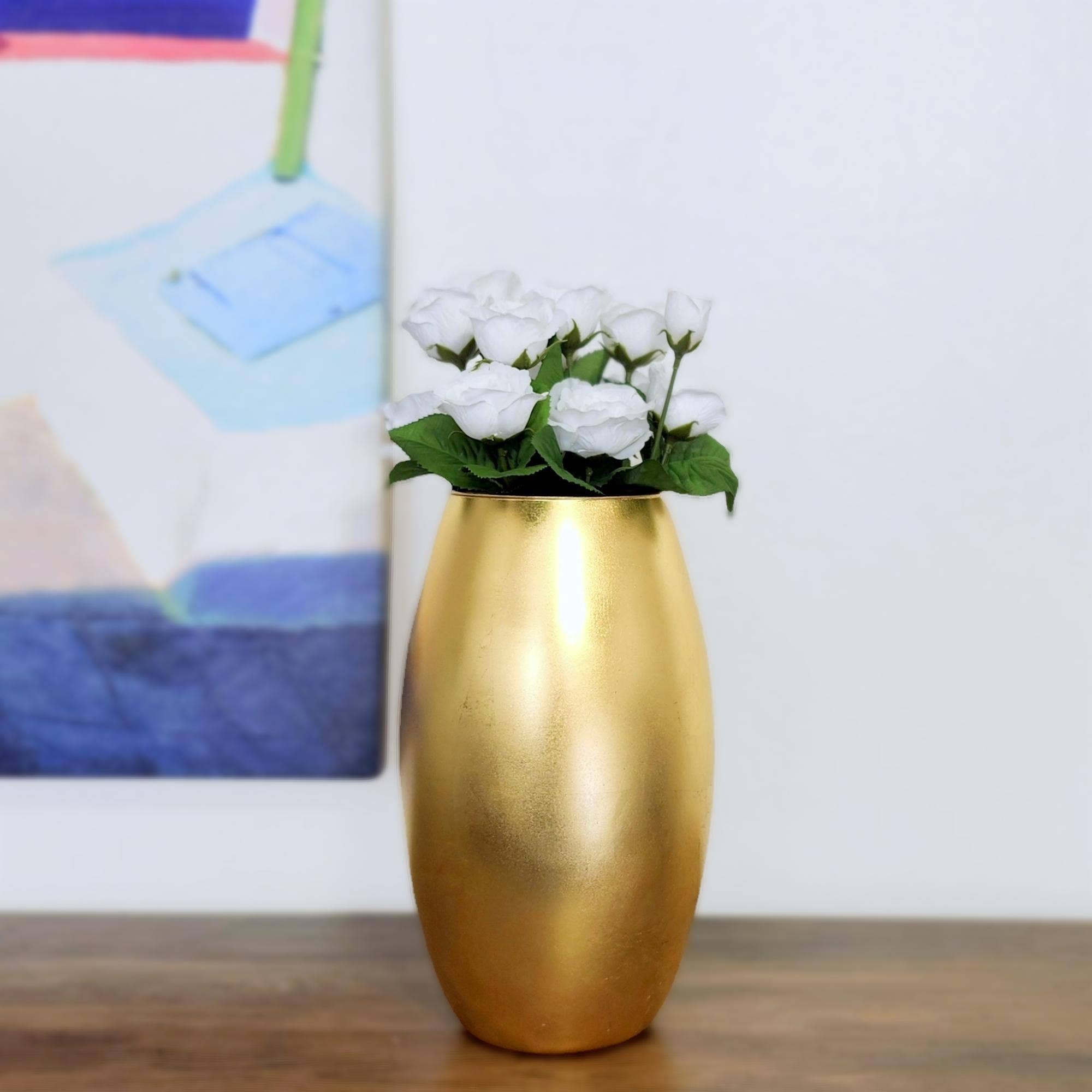 RED POMEGRANATE COLLECTION - Wholesale Vase - AMARYLLIS Solid Gold Gilded Flower Vase0