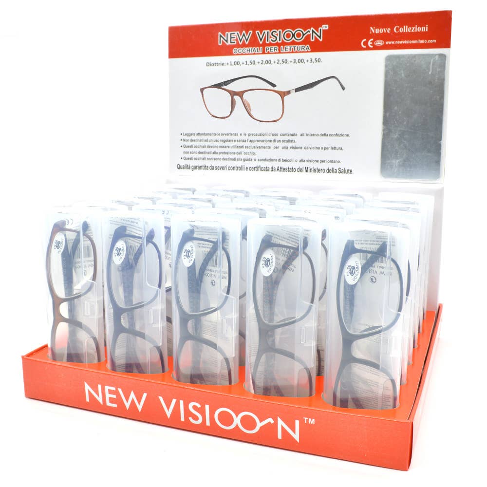 NEW VISION MILANO SRL - Wholesale Retailerdispay - Complete toonbankdisplay met 30 leesbrillen - rood4