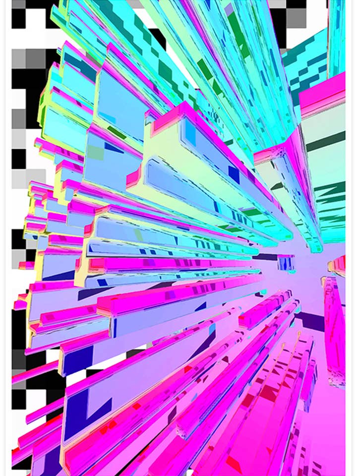 Décoration murale Pixel Crystal Glitch pour la vente par The Underdog Print Shop