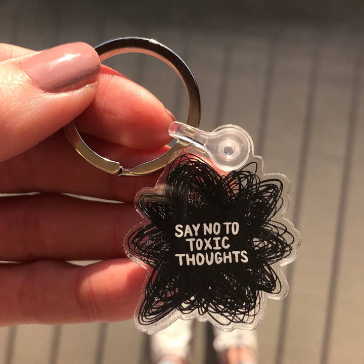 Toxic Thoughts Keychain for wholesale by Forage and Roam Design Co., LLC