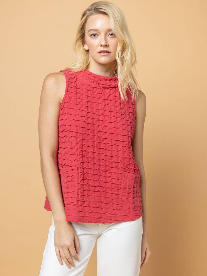 Ärmelloses Waffeloberteil für den Großhandel von Komil