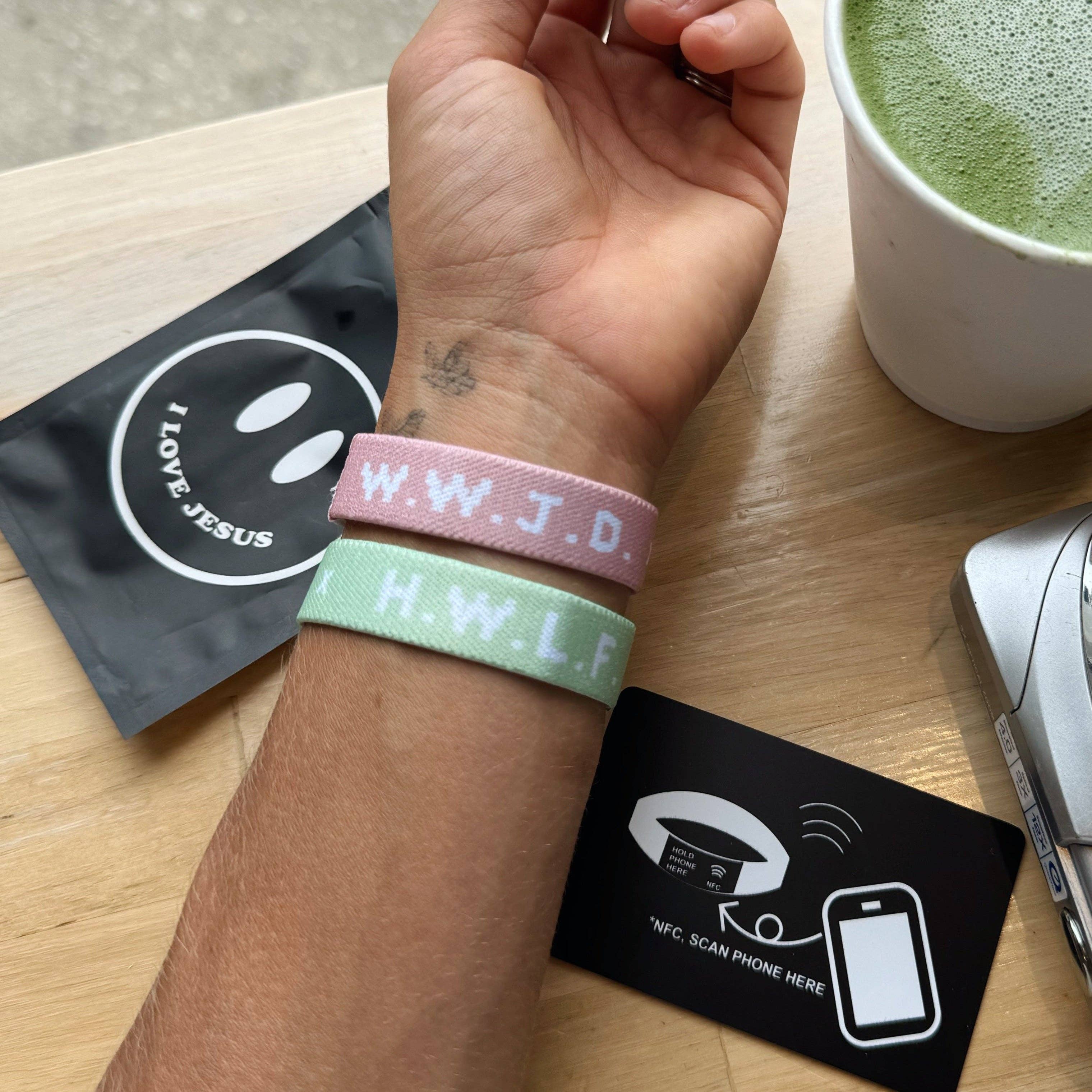 He Would Love First - Wholesale Woven/Braided Bracelet - NEW! | DAILY BIBLE VERSE "WWJD X HWLF" BRACELETS | NATURAL 2-PACK3