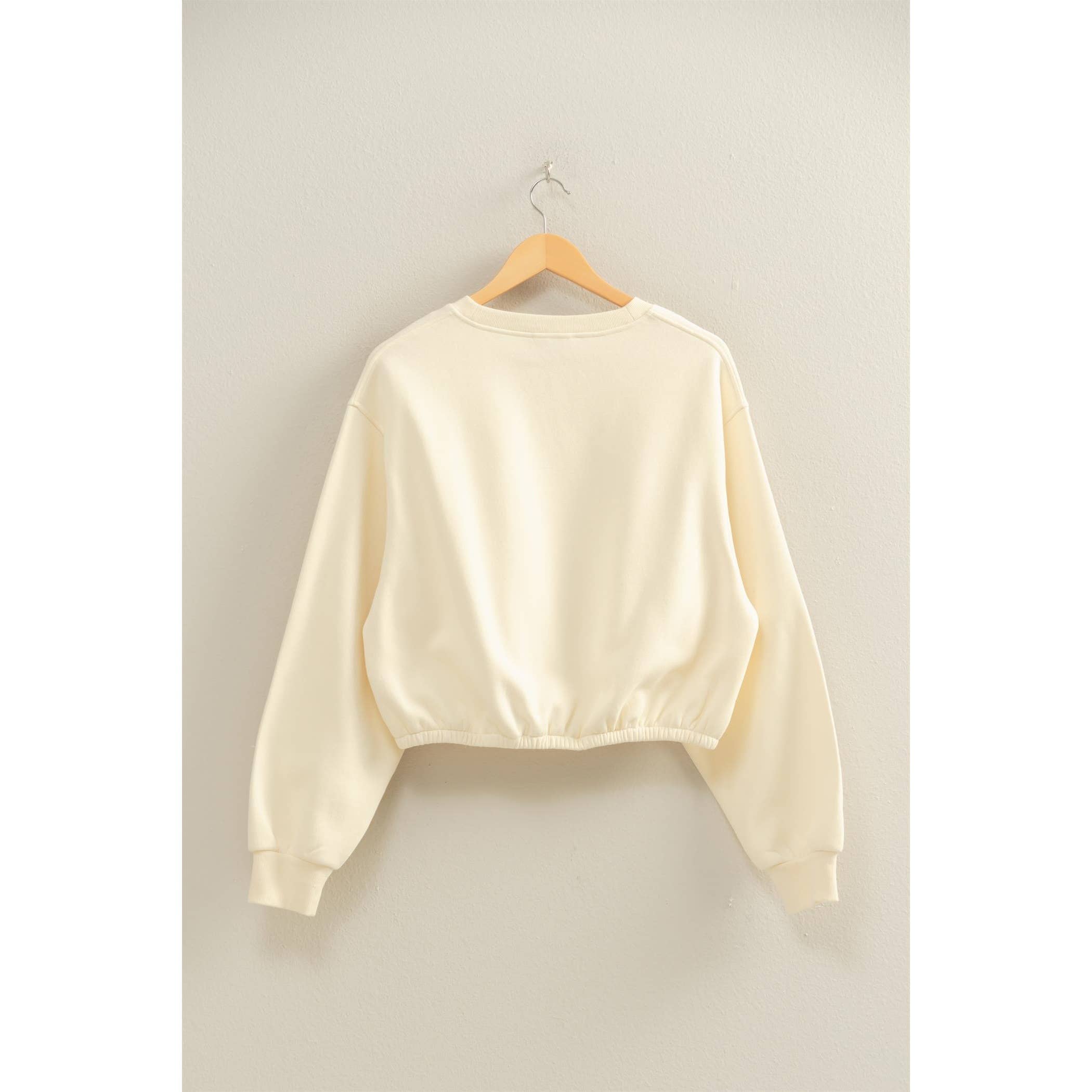 Double Zero - Vente Sweat-shirt – femme - Sweat-shirt court à ourlet élastique coupe décontractée3