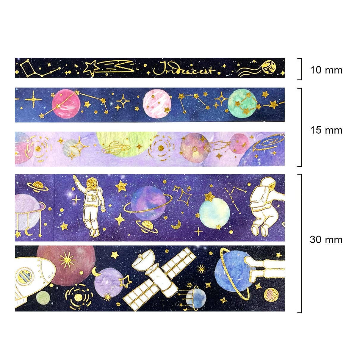 Wrapables.com - Wholesale Washi Tape - Wrapables Decorative Gold Foil Washi Tape and Sticker Set30