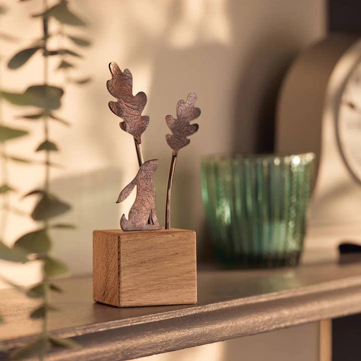 Oak Gazing Hare Ornament for wholesale by Joanne Tinley Jewellery