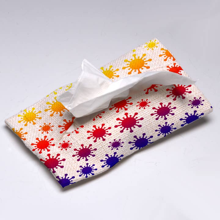 "Contagious!" Travel Size Tissue Holder for wholesale by Liane Fried Studio