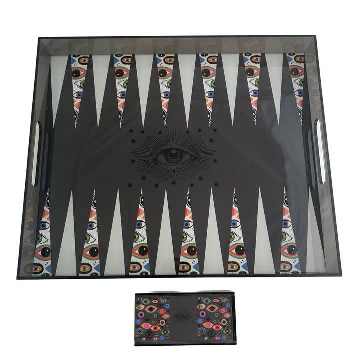 Maven Home - Wholesale Board Game - Game, Backgammon Tray - Evil Eye3