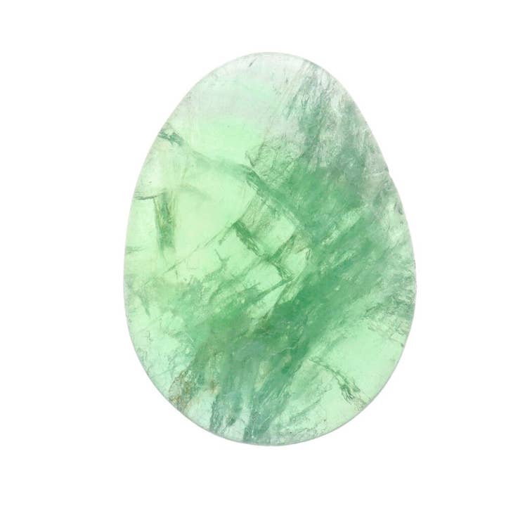 Flat green fluorite tumbler for wholesale by Vives de la Cortada S.L