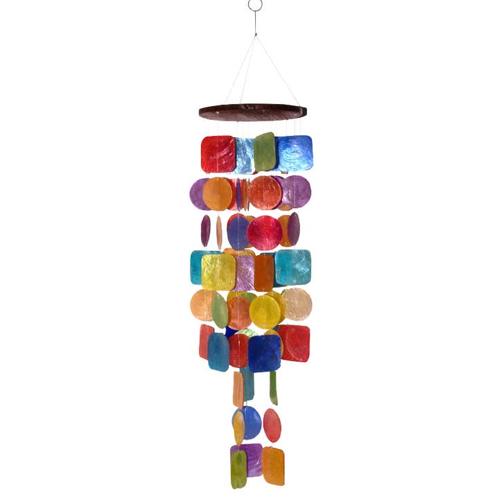 Benjamin International - Wholesale Wind Chime - Rainbow Capiz Shell Chime