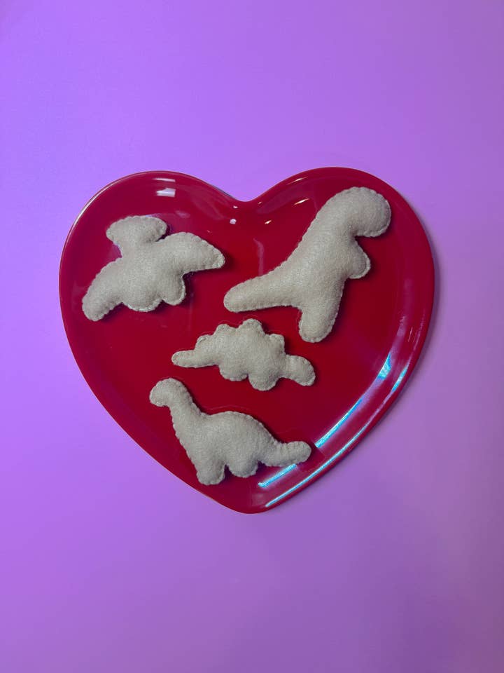 Dinosaur Chicken Nuggets Felt Food for wholesale by Knotty By Nature