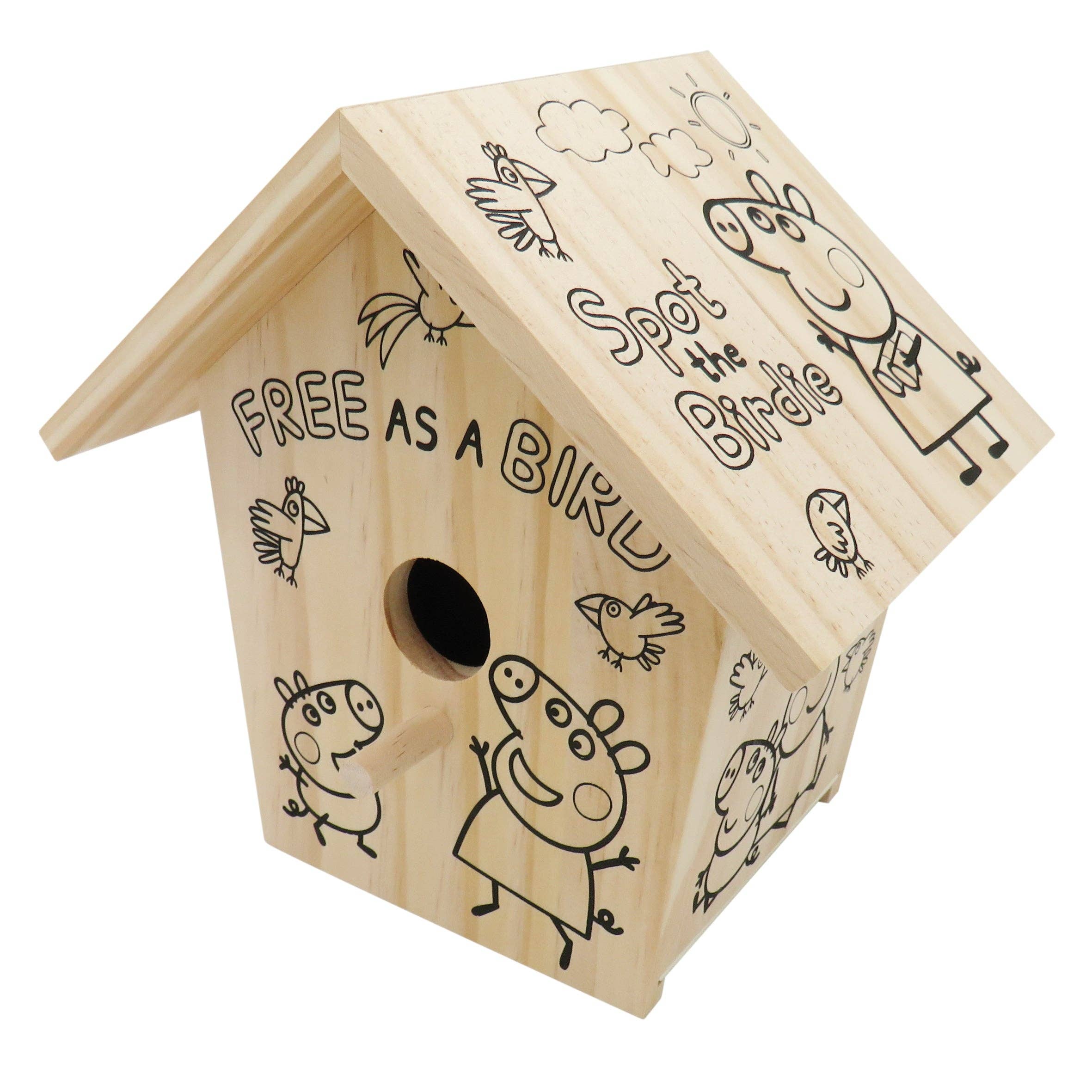 Robert Frederick Ltd - Venta al por mayor Kit de manualidades - Niños - Peppa Pig Pinta tu propia casita para pájaros2
