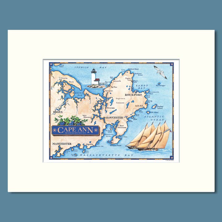 Cape Ann indrammet kort for engroshandel hos Gaines Graphics