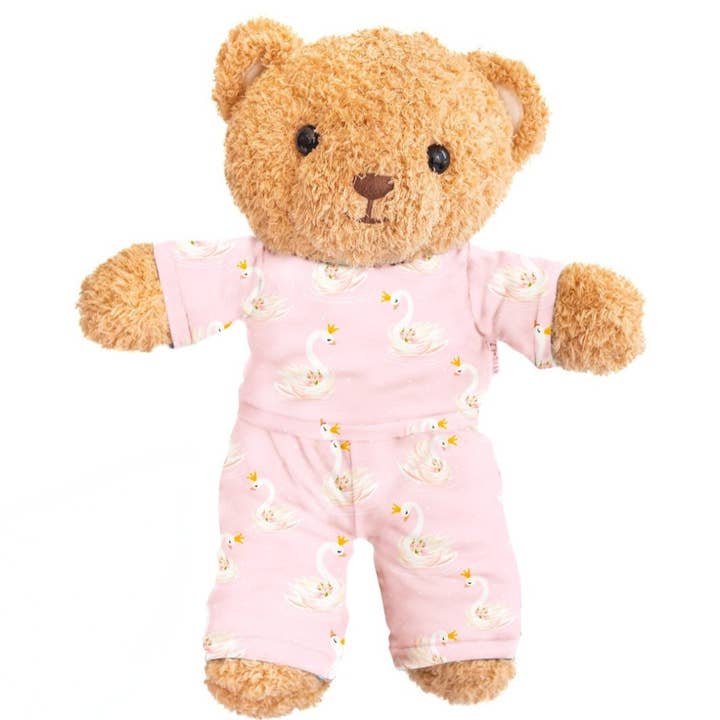Zippy the Bear + Zippy Pajamas (Swan Slumber) for wholesale by Zip N' Bear