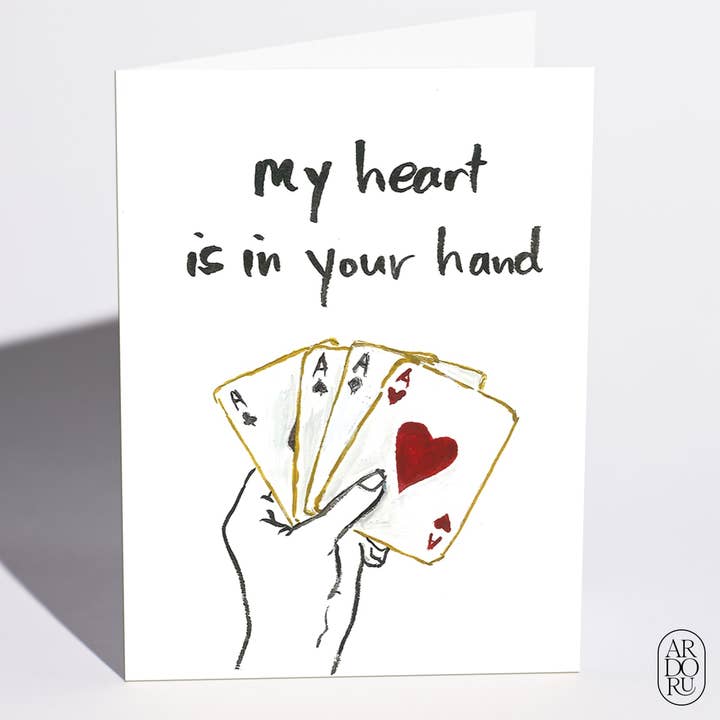 Love Card - "My Heart Is In Your Hand" for wholesale by ArdorU