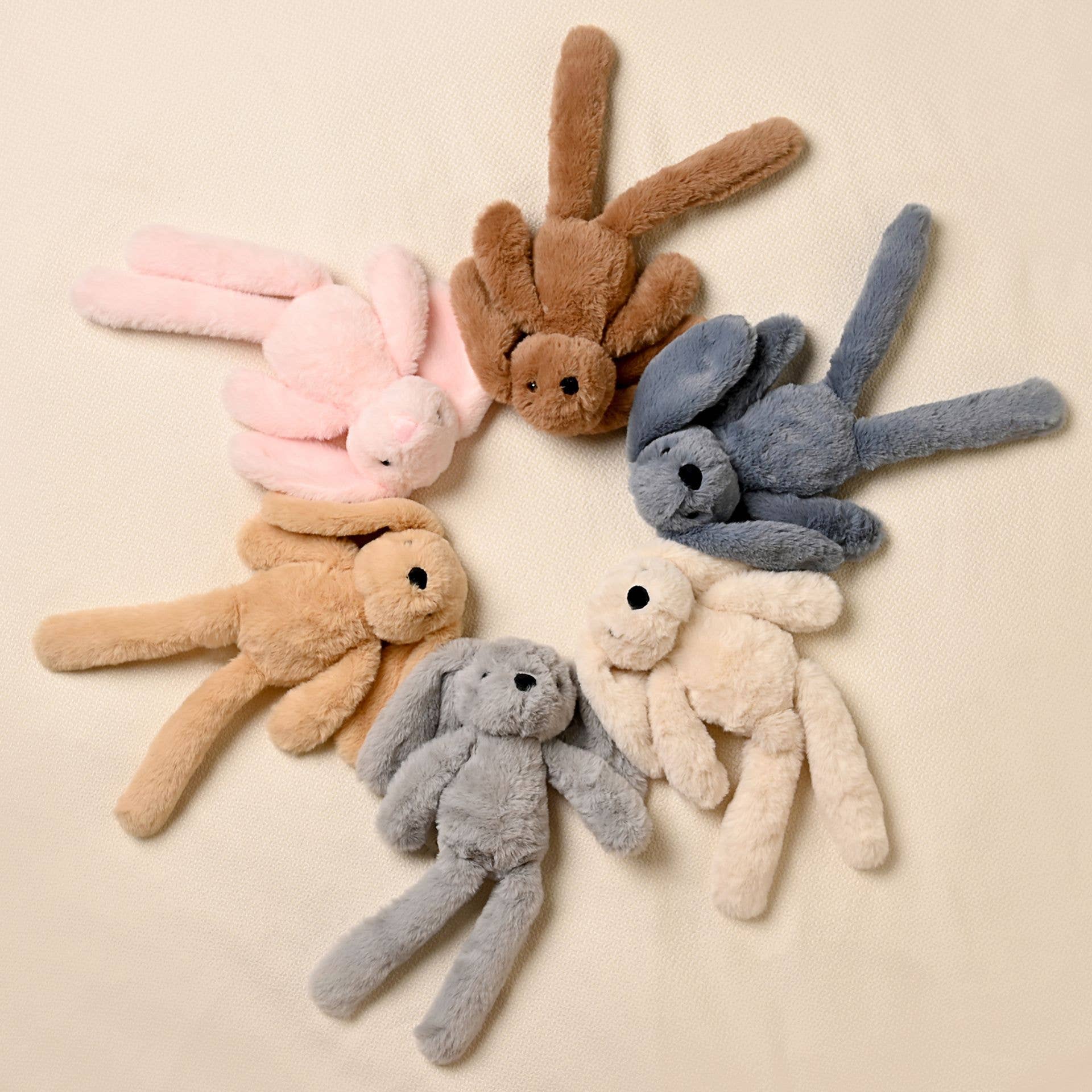 WIDDOP and Co. US - Vente Peluche – enfant et bébé - Théo le lapin en peluche gris aux longues pattes 35 cm6