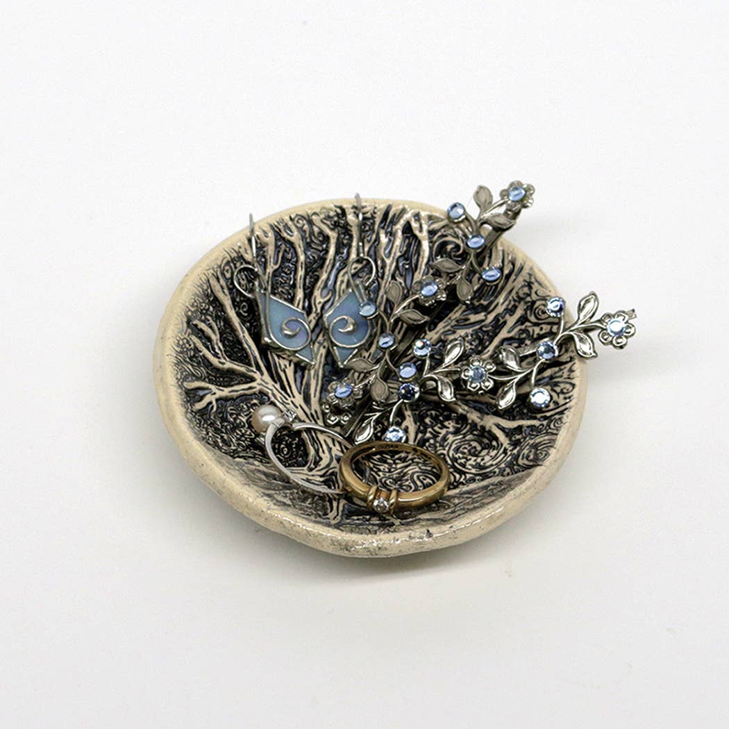 Walton Clay Studio - Wholesale Decorative Plate/Dish/Bowl - Pottery Dish Bowl - Tree Moon3