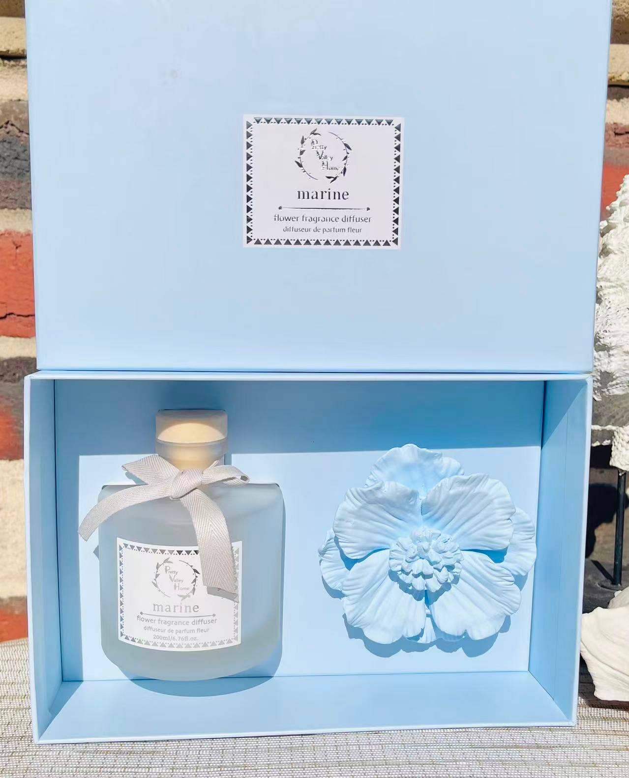 Pretty Valley Home - Venta al por mayor Difusores de palitos - New(2025)Juegos difusores Flor caléndula de cerámica-Marina4