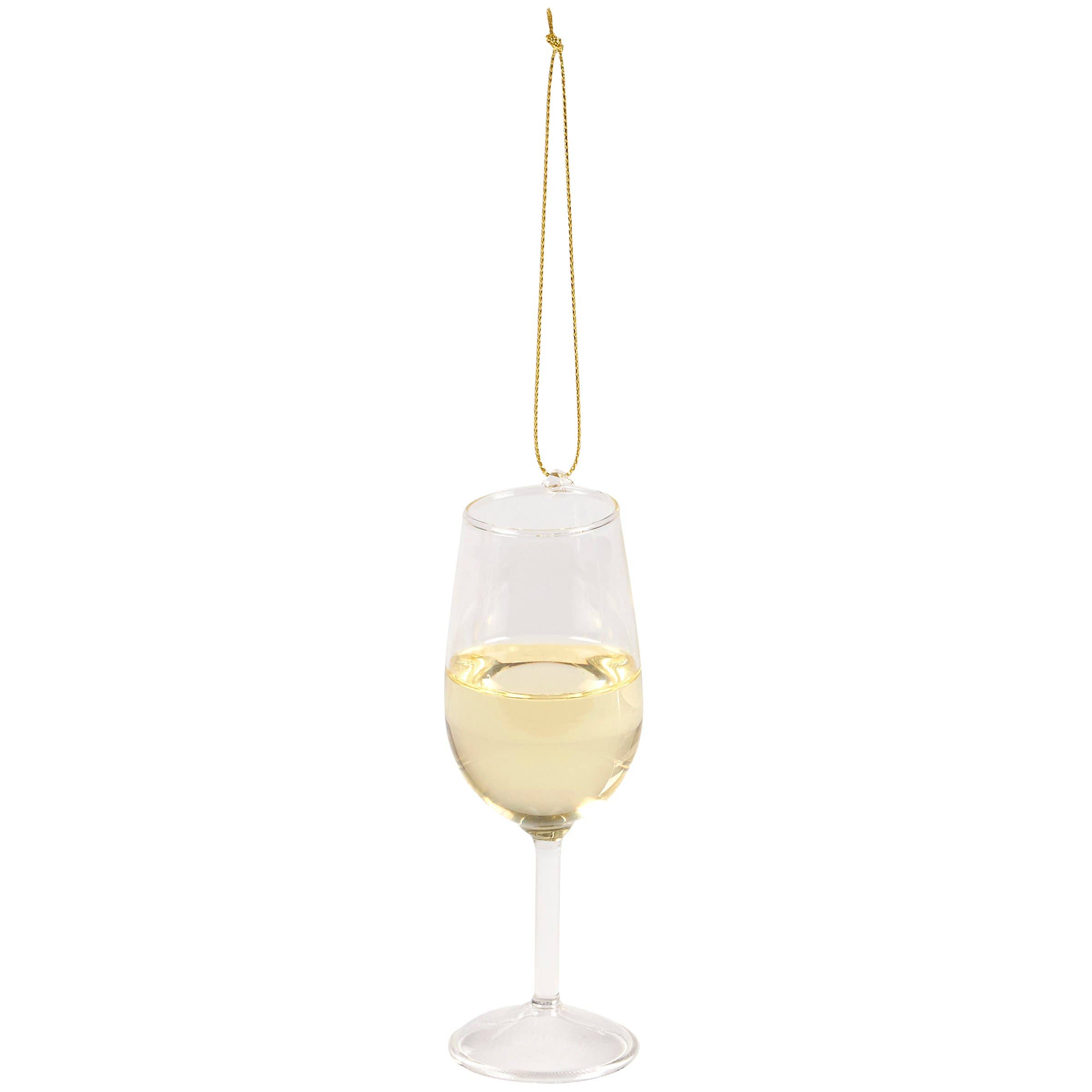Primitives by Kathy - Wholesale Ornament - Glass White Wine Ornament1