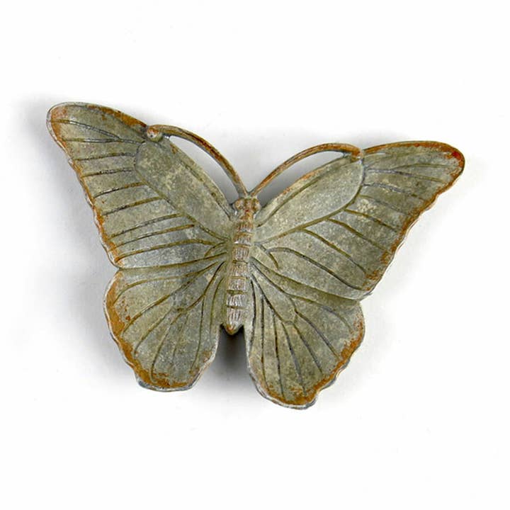 Vagabond Vintage - Venta al por mayor Joyero de plato - Plato de joyería mariposa en zinc0