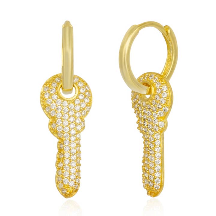 Schlüsselanhänger aus goldfarbenem Creolen aus Sterlingsilber für den Großhandel von Spero London