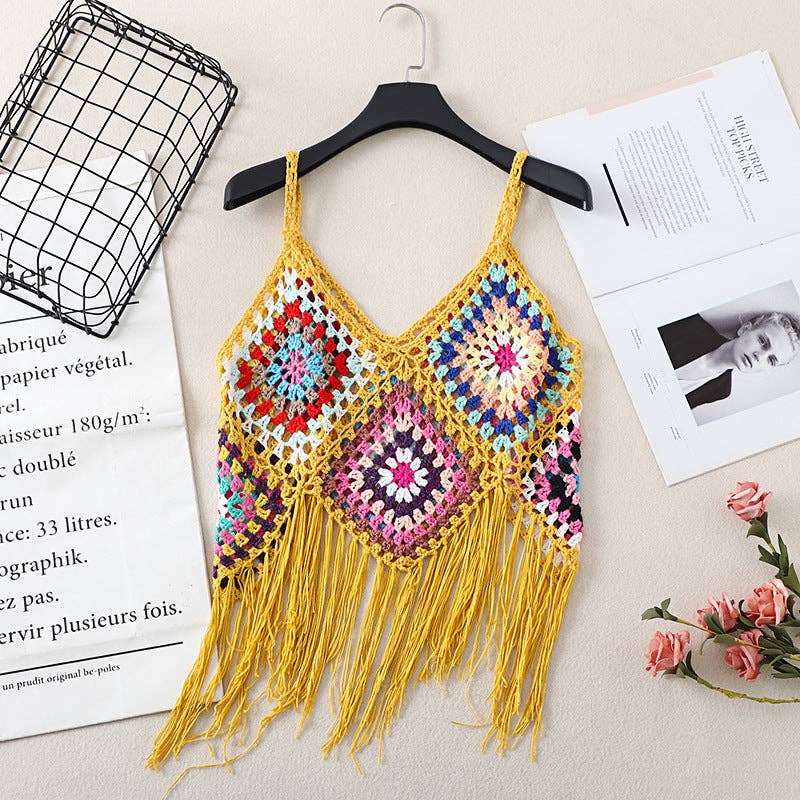 Funkyrel® Atzbranding Limited - Wholesale Camisole - Women's - Crosa - Bohemian Crochet Design Camisole - A Perfect Summer Top Tank1